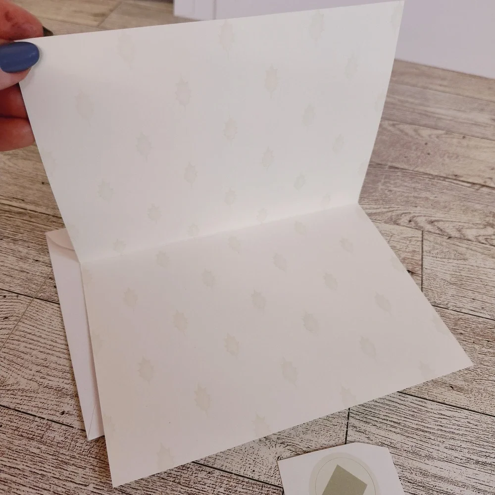 Sage Green Diamond Hallmark Expressions‎ Blank Note Card Set Seal Any Occasion